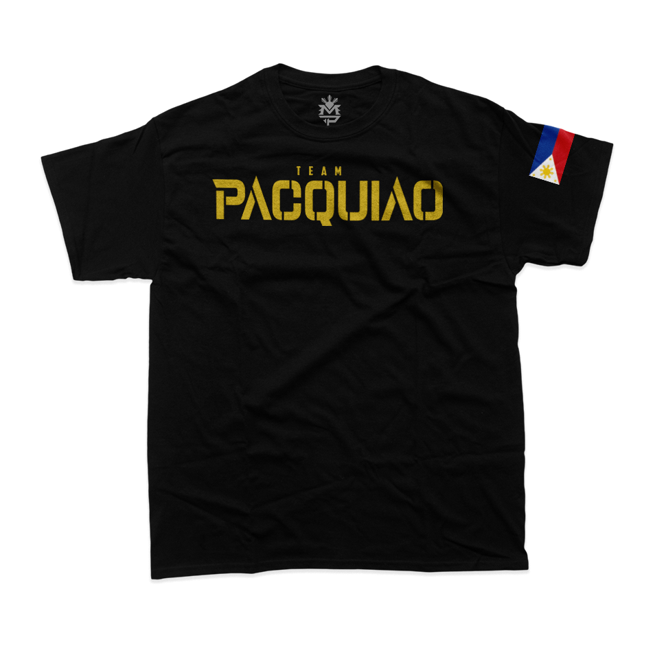 Black Team Pacquiao Flag Tee
